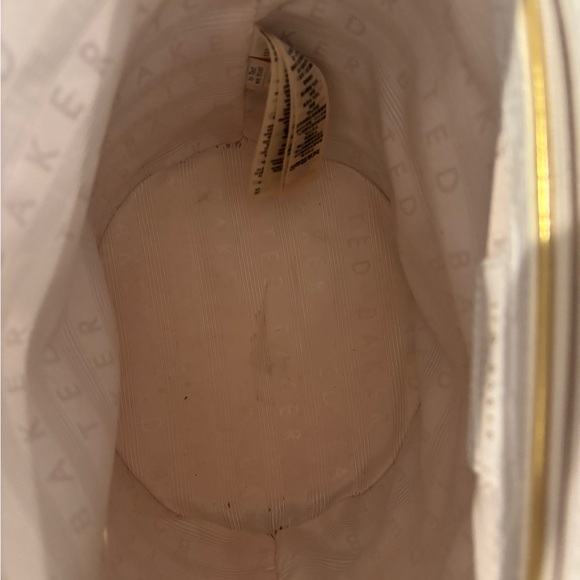 Ted Baker White Croc-Embossed Tote Bag with Gold Accents - Picture 16 of 16